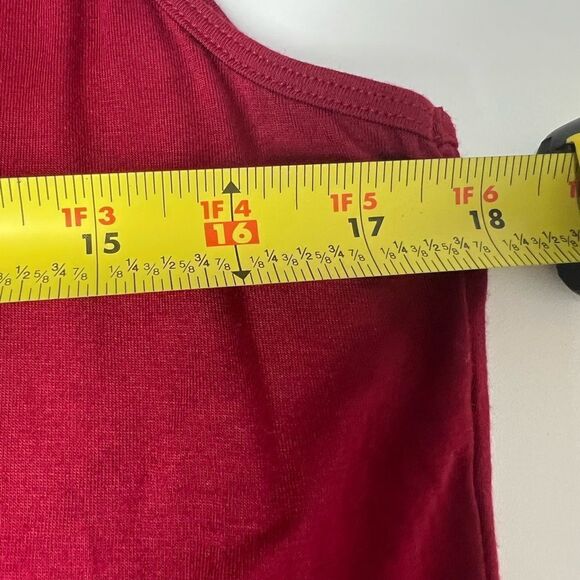 August Silk Top Ruby with Ruffles Size M - Picture 14 of 15